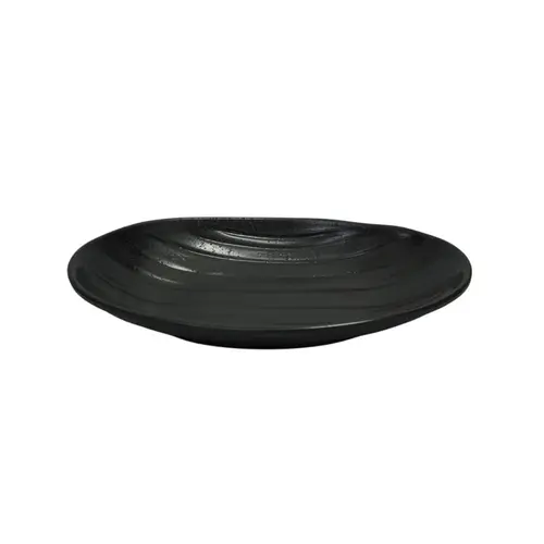 Prato Oval de Melamina Elegance Dark – 23cm x 14,5cm
