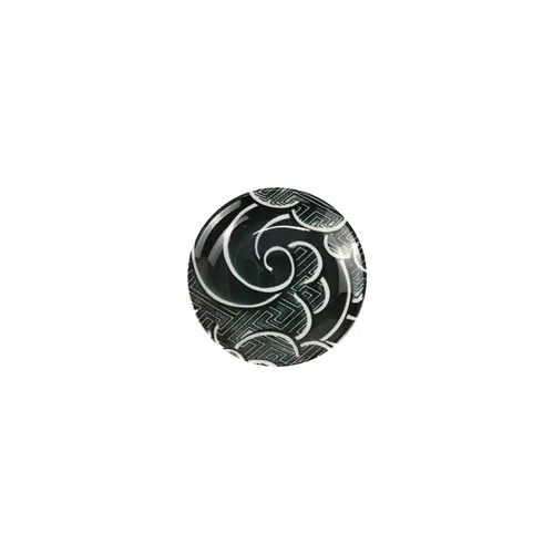 Prato Redondo de Porcelana Japonesa Sayanami Kuro Sashibukuro  – 10cm