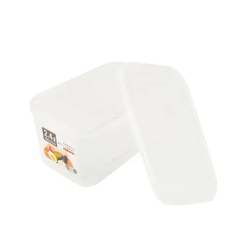 Recipiente Retangular de Plástico Japonês Transparente com Tampa – 2,4L
