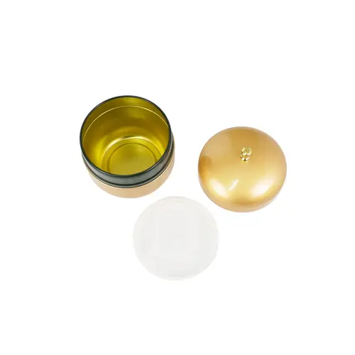 Porta Chá Redondo de Aço Inox Japonês Gold – 8,6cm