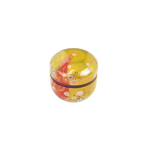 Porta Chá Redondo de Aço Inox Japonês Hana Fubuki Red – 8,6cm