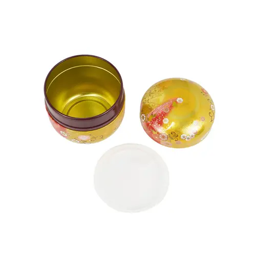 Porta Chá Redondo de Aço Inox Japonês Hana Fubuki Red – 8,6cm