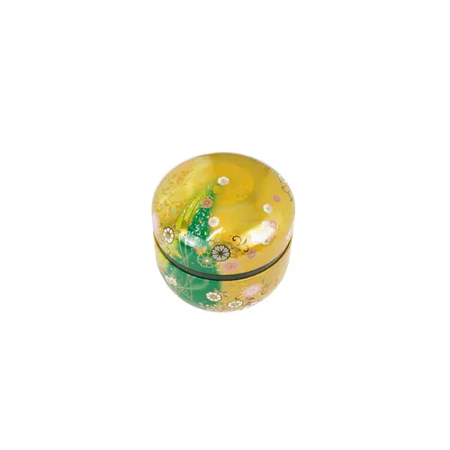 Porta Chá Redondo de Aço Inox Japonês Hana Fubuki Green – 8,6cm