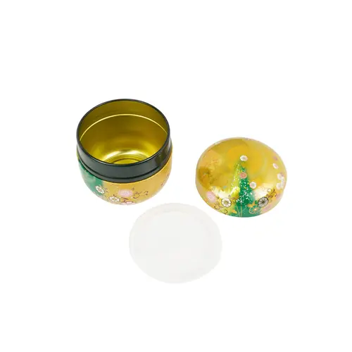 Porta Chá Redondo de Aço Inox Japonês Hana Fubuki Green – 8,6cm
