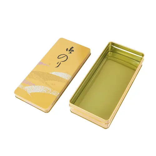 Caixa Retangular de Metal Japonês para Alga Marinha Nori Box Estreita M – 24,5cm x 11,5cm