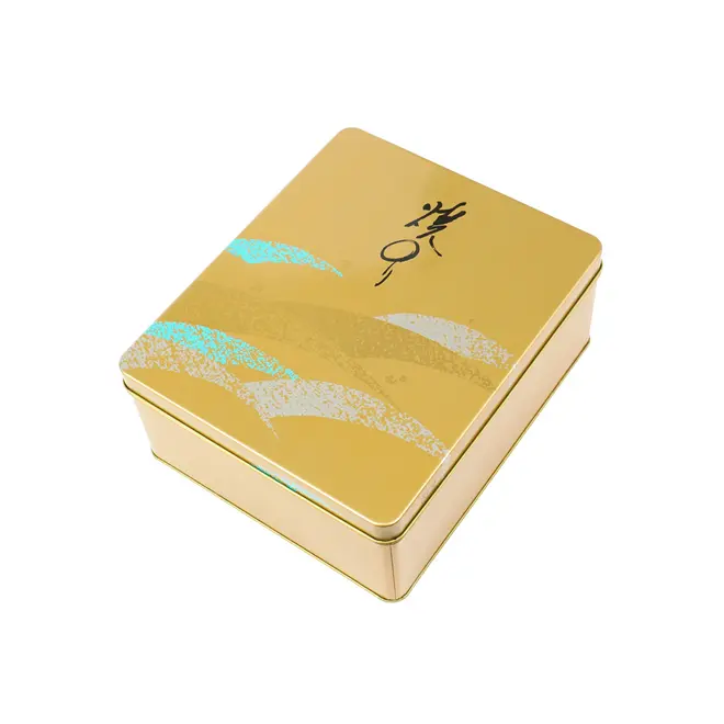Caixa Retangular de Metal Japonês para Alga Marinha Nori Box G