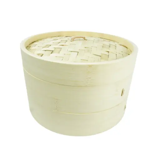 Vaporizador de Bambu Tradicional (2 Andares) - 25 cm
