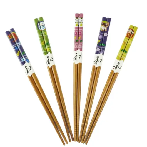 Conjunto de Hashi de Bambu Bunka Tenman-ya – 5 peças