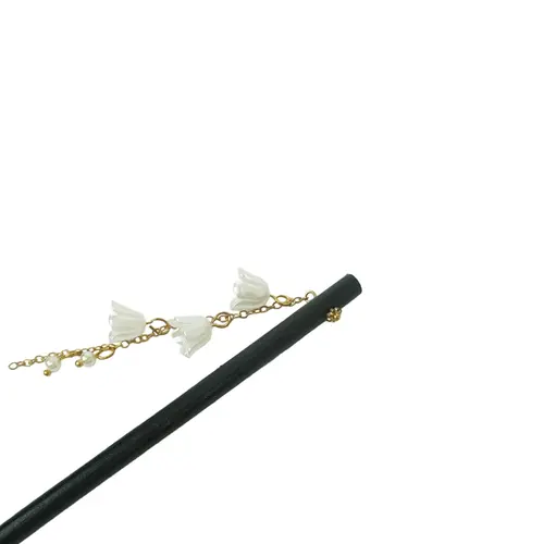Adorno Kanzashi com Flores - 18cm