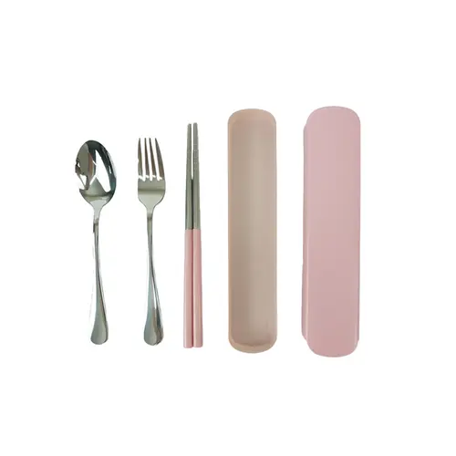 Kit Talheres Rosa - 4 Peças