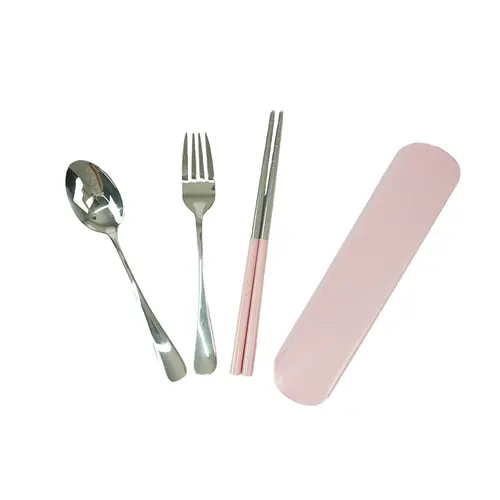Kit Talheres Rosa - 4 Peças