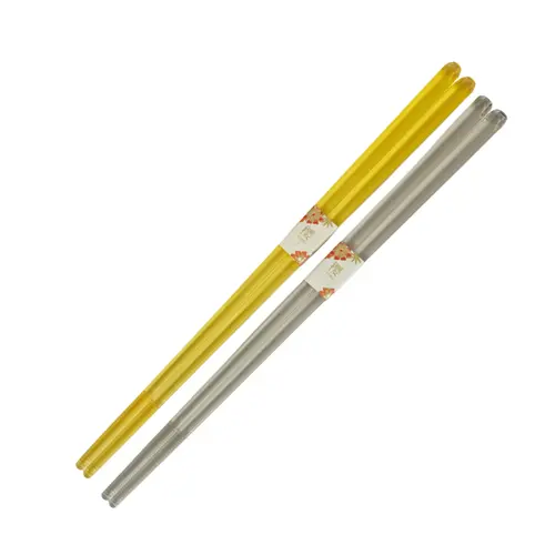 Hashis em Acrílico 23cm – Kit com 2 Cores (cinza e amarelo)