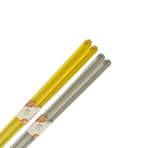 Hashis em Acrílico 23cm – Kit com 2 Cores (cinza e amarelo)