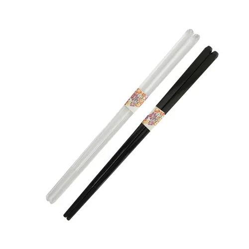 Hashis em Acrílico 23cm – Kit com 2 Cores (Transparente e preto)