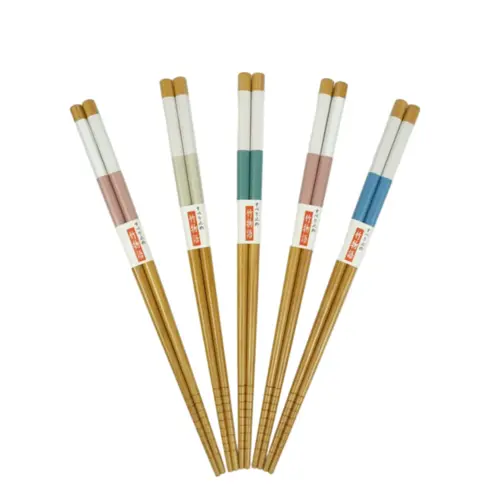 Conjunto de Hashi de Bambu Pastel Tenman-ya – 5 peças