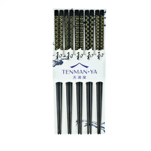 Conjunto de Hashi de Bambu Moyou Tenman-ya – 5 peça
